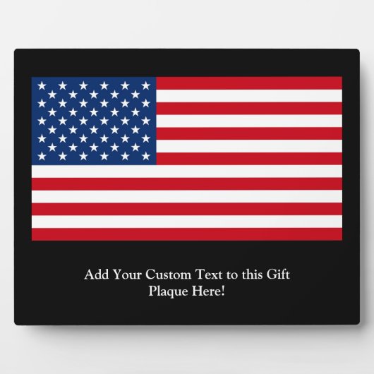 American Flag Patriotic Award Plaque Fotoplatte (Vorderseite)