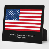 American Flag Patriotic Award Plaque Fotoplatte (Seite)