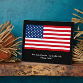 American Flag Patriotic Award Plaque Fotoplatte (Seite)