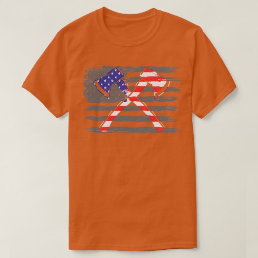 American Flag Patriotic Ax Throwing Geschenk Idee  T-Shirt (Design vorne)