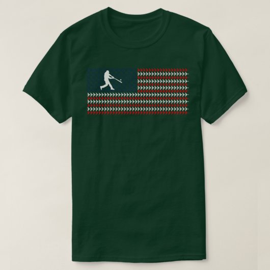 American Flag Patriotic Baseball 2 T-Shirt (Design vorne)