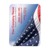 American Flag - Patriotic Business Flexible Magnet (Vertikal)