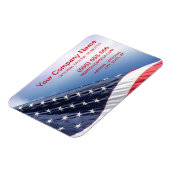 American Flag - Patriotic Business Flexible Magnet (Linke Seite)