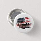 American Flag Patriotic Button (Vorne & Hinten)