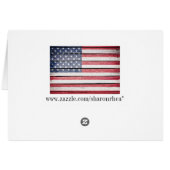 American Flag Patriotic Christmas Card (Rückseite Horizontal)