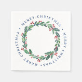 American Flag Patriotic Christmas Wreath Serviette (Vorderseite)