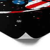 American Flag Patriotic Dog & amp; Cat Paw Print - Poster (Ecke)