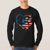 American Flag Patriotic Dog & Cat Paw Print 4th Of T-Shirt (Vorderseite)