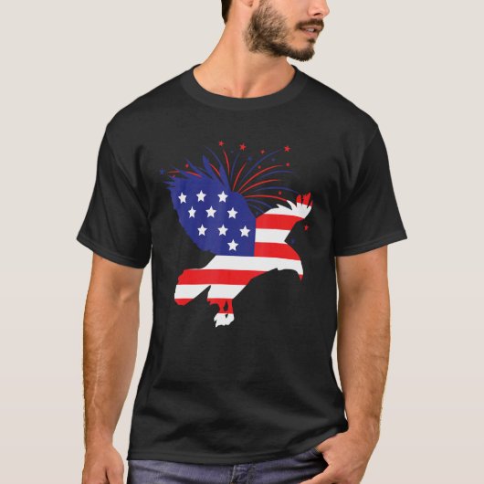 American Flag Patriotic Eagle T-Shirt (Vorderseite)