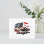 American Flag Patriotic Feiertagspostkarte (Stehend Vorderseite)