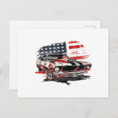 American Flag Patriotic Feiertagspostkarte (Vorne/Hinten)