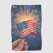 American Flag Patriotic Golfhandtuch (Vorderseite)