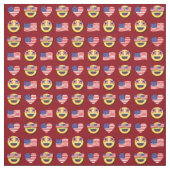 American Flag Patriotic Happy Face 4. Juli Stoff (Muster)