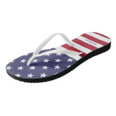 American Flag Patriotic Individuelle Name Blue Red Badesandalen (Schrägansicht)