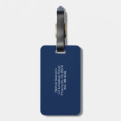 American Flag Patriotic Name Travel Luggage Gepäckanhänger (Rückseite vertikal)