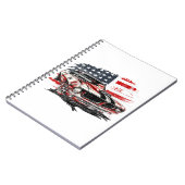 American Flag Patriotic Notizblock (Linke Seite)