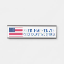 American Flag Patriotic Office Door Sign Türschild