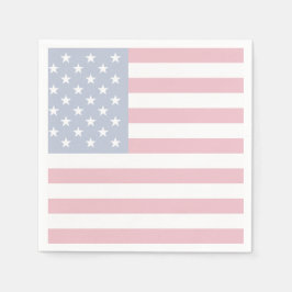 American Flag Patriotic Paper Cocktail Napkins Serviette