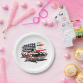 American Flag Patriotic Pappteller (Party)