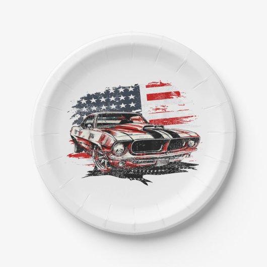 American Flag Patriotic Pappteller (Vorderseite)