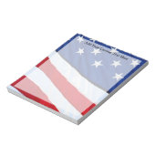 American Flag Patriotic Personalisiert Memo Pad Notizblock (Rotiert)