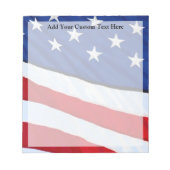 American Flag Patriotic Personalisiert Memo Pad Notizblock (Vorderseite)