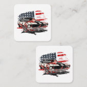 American Flag Patriotic Quadratische Visitenkarte (Vorne/Hinten)
