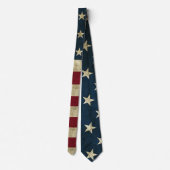 American Flag Patriotic Rustic Neck Tie Necktie Krawatte (Rückseite)