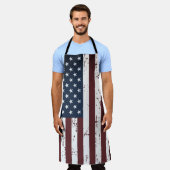 American Flag Patriotic Rustic Stars Stripes GRILL Schürze (Getragen)