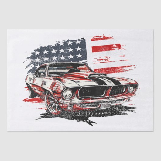 American Flag Patriotic Seidenpapier (Vorderseite)