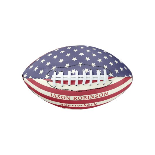 American Flag Patriotic Stars Stripes Individuelle Football (Vorderseite)