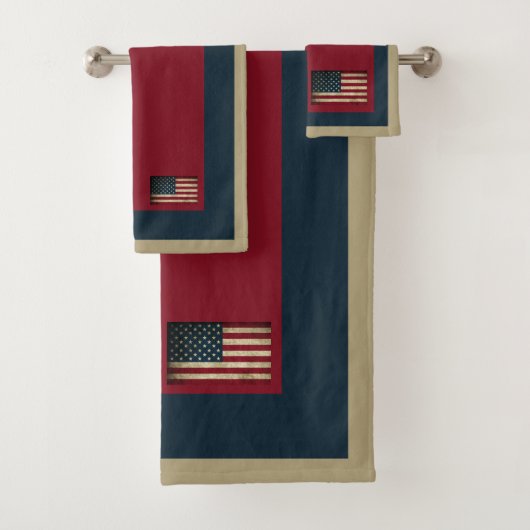 American Flag Patriotic Towel Set (Insitu)