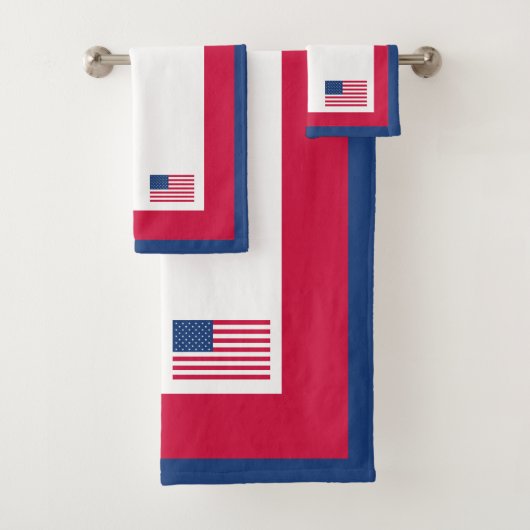 American Flag Patriotic Towel Set (Insitu)