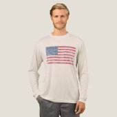 American Flag Patriotic Tri-Blend Shirt (Volle Vorderseite)