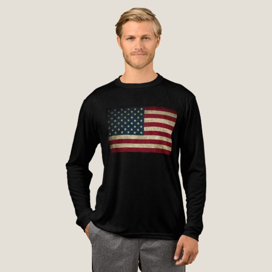 American Flag Patriotic Tri-Blend Shirt (Volle Vorderseite)