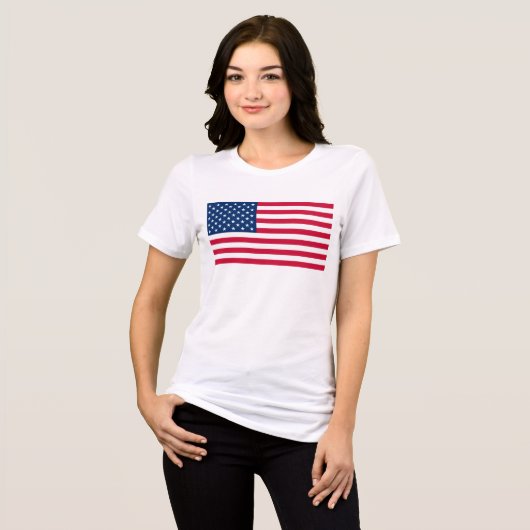 American Flag Patriotic Tri-Blend Shirt (Vorderseite voll)