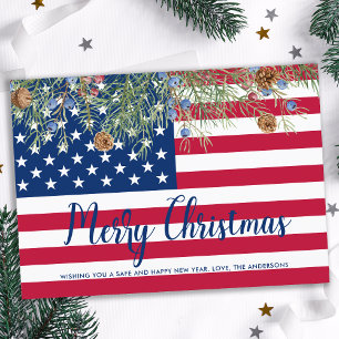 American Flag Patriotic USA Frohe Weihnachten