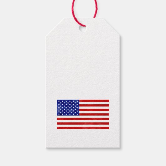 American Flag Patriotic USA Gift Tag Geschenkanhänger (Vorderseite)