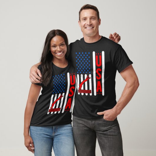 American Flag Patriotic USA Männer Frauen schwimme T-Shirt (Unisex)