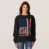 American Flag Patriotic USA Men Women Swimming Fre Sweatshirt (Vorne ganz)
