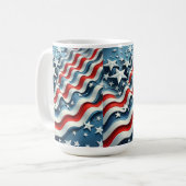 American Flag Patriotic USA Pride Kaffeetasse (Vorderseite Links)