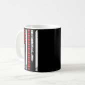 American Flag Patriotic Valentines Day Clic He Kaffeetasse (Vorderseite Links)