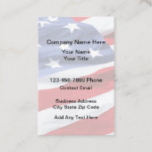 American Flag Patriotic Vertical Business Cards Visitenkarte (Vorderseite)