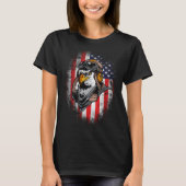 American Flag Patriotic Veteran Bald Eagle Pilot D T-Shirt (Vorderseite)