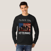 American Flag Patriotic Vielen Dank Veterans Proud T-Shirt (Vorne ganz)
