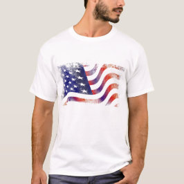 American Flag Patriotic Vintag Design T-Shirt