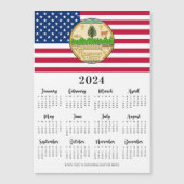 American Flag Patriotic Your Logo 2023 Kalender Magnetkarte (Vorderseite)