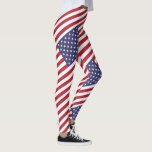 American Flag Pattern Leggings<br><div class="desc">Grafisches Layout auf dem Winkel der amerikanischen Flagge.</div>