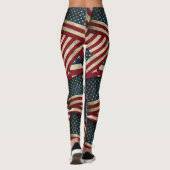 American Flag Pattern Patriotic Leggings (Rückseite)