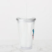 American Flag Peace Sign Acryltrinkbecher (Rechts)